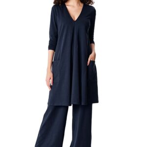 Zapelle Custom Clothing | Women's Cotton Knit Tunic And Pant Set