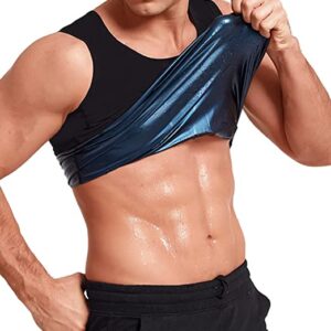 Sweat Sauna Vest for Men Heat Trapping Polymer Vest Sauna Suit Workout Tank Top Pullover Waist Trainer Shirt Body Shaper