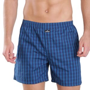 Jockey Men's Cotton Boxer Shorts (Pack of 1) (1222-01_Assorted Checks_M)