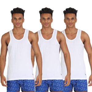 U.S. POLO ASSN. Mens Solid Cotton Vests - Pack of 3